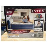 Intex Queen Deluxe Airbed with Headboard and Internal Pump