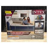 Intex Queen Deluxe Airbed with Headboard and Internal Pump