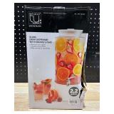 Glass Drink Dispenser with Ceramic Stand