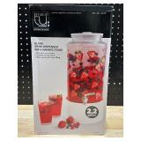 Glass Drink Dispenser with Ceramic Stand