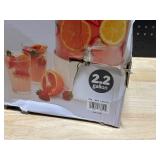 Glass Drink Dispenser with Ceramic Stand