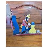 Vintage Mickey Mouse Toy, Works. Very Old Wooden Toy
