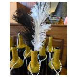 12 Gold Glitter Centerpieces Water Bottles