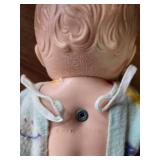 Two Vintage Baby Dolls Red and Blue Clothing