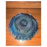 Carnival Glass Blue Plate