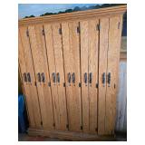 Pool Cue Stick Cabinet with Individual Keys for Each Cubby