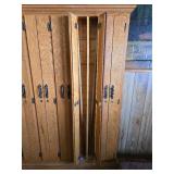 Pool Cue Stick Cabinet with Individual Keys for Each Cubby