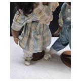 African American Kissing Porcelain Dolls