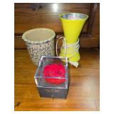 Utensils Holder,  Lamp, and Forever Rose