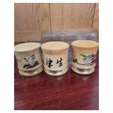 Decoritive Vintage Style Bamboo Tea Canisters