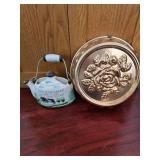 Vintage Rose Shaped Jelly Mold, Wall Planter