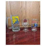 Schlitz Beer, Rick N Roll Glass Mug, Budweiser Navy Glass