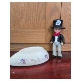 2010 Madame Alexander Mad Hatter Doll, Glass Trinket Dish