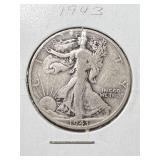 1943-S US WALKING LIBERTY HALF DOLLAR