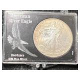 2010 AMERICAN SILVER EAGLE 1 TROY OZ .999 FINE SILVER IN CASE