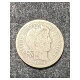 1914 US BARBER DIME