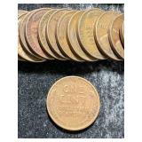 ROLL OF 50 US 1944-D WHEAT CENTS