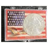 2011 AMERICAN SILVER EAGLE 1 TROY OZ .999 FINE SILVER IN CASE