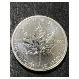 2012 CANADIAN MAPLE LEAF 1 TROY OZ .9999 FINE SILVER