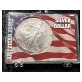 2000 AMERICAN SILVER EAGLE 1 TROY OZ .999 FINE SILVER IN CASE