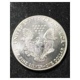 1987 AMERICAN SILVER EAGLE 1 TROY OZ .999 FINE SILVER