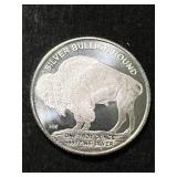 1 TROY OZ .999 FINE SILVER BUFFALO INDIAN ROUND