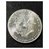 1988 AMERICAN SILVER EAGLE 1 TROY OZ .999 FINE SILVER