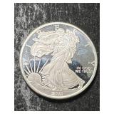 1 TROY OZ .999 FINE SILVER AMERICAN EAGLE DESIGNED ROUND