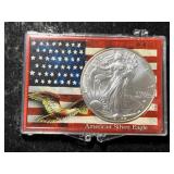 2022 AMERICAN SILVER EAGLE 1 TROY OZ .999 FINE SILVER IN CASE