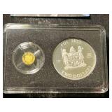 2023 JFK 60TH ANNIVERSARY HALF GRAM GOLD WITH 1 OZ SILVER COIN