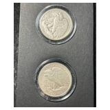 2 US WALKING LIBERTY HALF DOLLARS 1944 1945