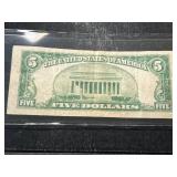 1928C US RED SEAL $5 BILL