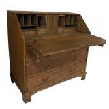 LL - Antique Oak Fall Front Secretary Desk