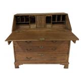 LL - Antique Oak Fall Front Secretary Desk