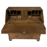 LL - Antique Oak Fall Front Secretary Desk