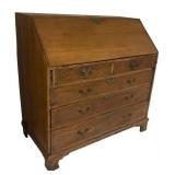 LL - Antique Oak Fall Front Secretary Desk