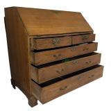 LL - Antique Oak Fall Front Secretary Desk