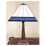 P - Tiffany-Style Stained Glass Table Lamp