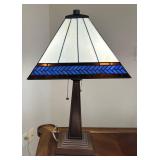 P - Tiffany-Style Stained Glass Table Lamp