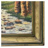 LL - Birch Forest Path - Oil on Canvas Landscape Original Painting