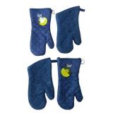 LL - Assorted Blue Kitchen Towels, Dish Cloths & Oven Mitts Bundle