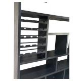 LL - Black Wall Shelf With Left-Slot Rack
