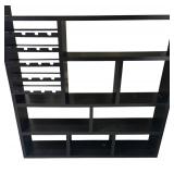 LL - Black Wall Shelf With Left-Slot Rack
