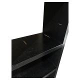 LL - Black Wall Shelf With Left-Slot Rack