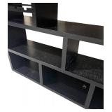 LL - Black Wall Shelf With Left-Slot Rack