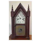 LL - Vintage Waterbury Clock Co. Gothic Steeple Clock