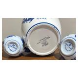 LL - Heartfelt Kitchen Creations Cookie Jar with April Cornell Creamer & Sugar Dish