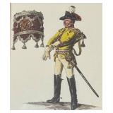 LL - Napoleonic Soldier Print in Gilt Frame