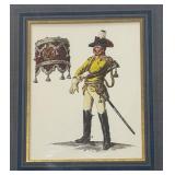 LL - Napoleonic Soldier Print in Gilt Frame