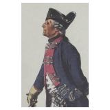 LL - Framed Napoleonic Soldier Print in Ornate Gold Frame